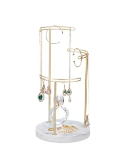 Schmuckständer in Gold/ Grau - (H)35 x Ø 18 cm