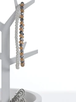 Schmuckständer in Hellgrau - (H)13 x Ø 8 cm