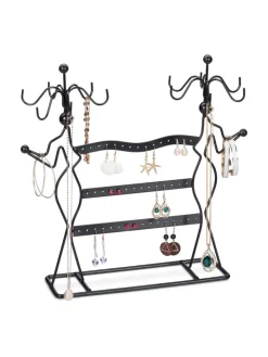 Schmuckständer in Schwarz - (B)35 x (H)33 x (T)13 cm