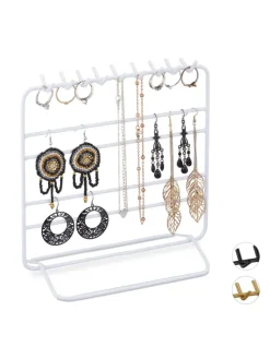 Schmuckständer in Weiß - (B)20x (H)21 x (T)10 cm