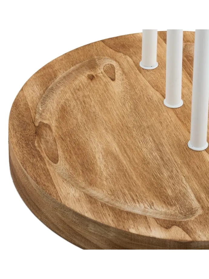 Schmuckständer in Weiß/ Braun - (B)24 x (H)43 x (T)18 cm