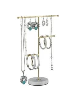 Schmuckständer in Weiß-Gold