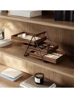 Schmucktablett Terrace 25 x 18 x 20cm in schwarz