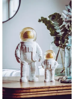 Schneekugel ''The Astronaut'' in Weiß - (B)9 x (H)18 x (T)8 cm