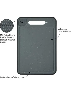 Schneide- & Auftaubrett in Grau/ Silber - (L)36,5 x (B)25 cm