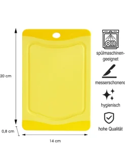 Schneidebrett 20x14 cm Set 4-teilig in Bunt