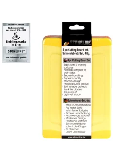 Schneidebrett 20x14 cm Set 4-teilig in Bunt