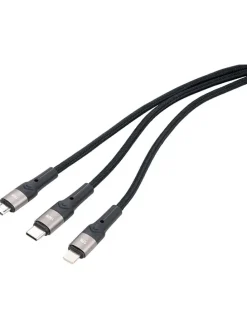 Schnellladekabel in Schwarz - (L)120 cm