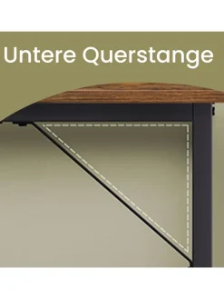 Schreibtisch in Braun/ Schwarz - (B)100 x (H)76 x (T)50 cm