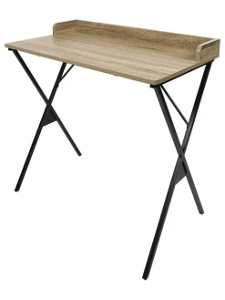 Schreibtisch in Hellbraun/ Schwarz - (B)80 x (H)80 x (T)48 cm