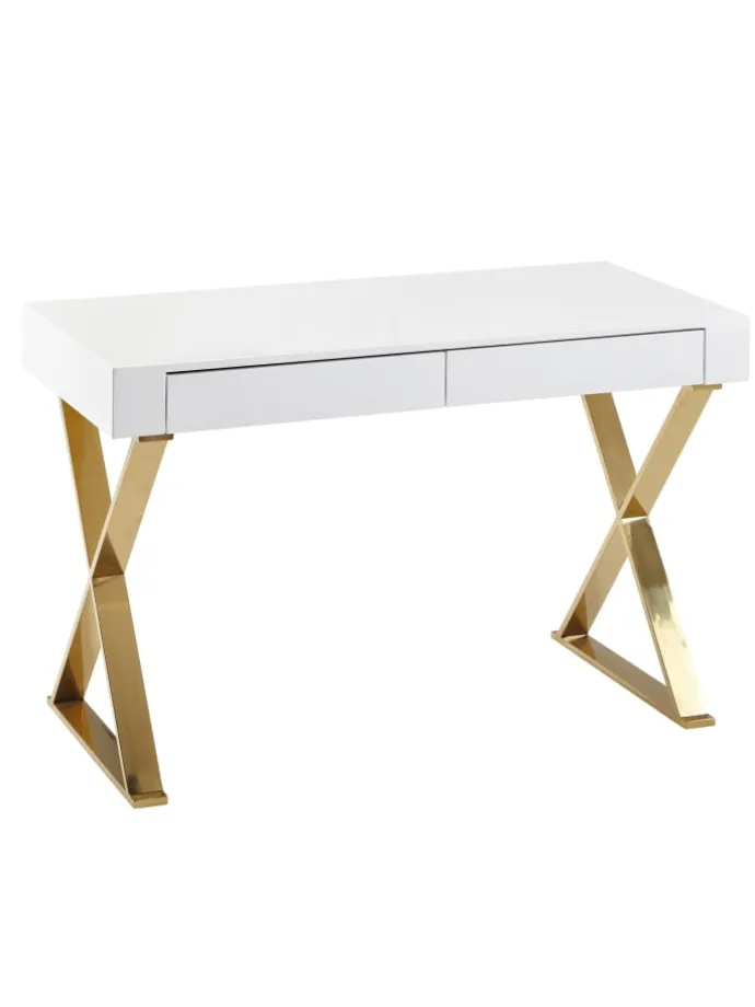 Schreibtisch in Weiß / MDF / 118x57x76