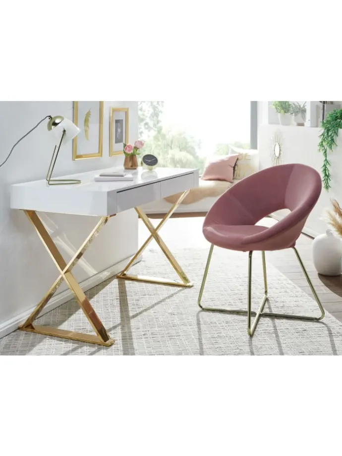 Schreibtisch in Weiß / MDF / 118x57x76