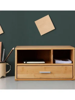 Schreibtisch Organizer in Natur - (B)40 x (H)22 x (T)31 cm