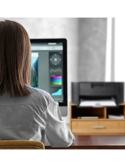 Schreibtisch Organizer in Natur - (B)40 x (H)22 x (T)31 cm