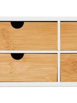 Schreibtisch Organizer in Weiß/Natur - (B)33 x (H)14 x (T)21 cm