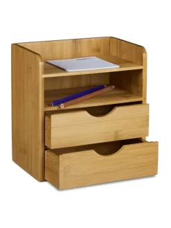 Schreibtisch-Organizer Briefablage in Natur