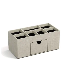Schreibtisch-Organizer "Vendela" in Beige - (B)10 x (H)8,5 x (T)8,5 cm