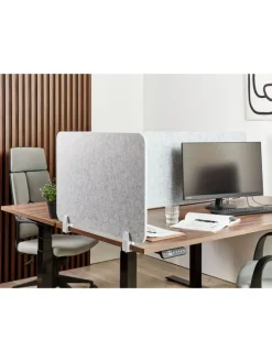 Schreibtischtrennwand SPLIT in Grau - (W) 80 x (H) 50 x (L) 1 cm