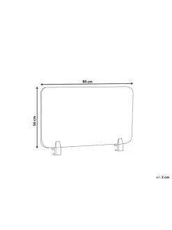 Schreibtischtrennwand SPLIT in Grau - (W) 80 x (H) 50 x (L) 1 cm