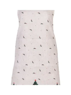 Schürze in Beige/ Grün - (L)85 x (B)70 cm