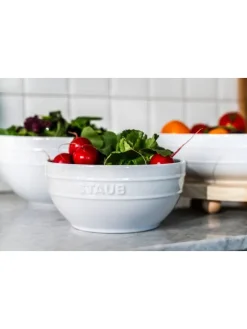 Schüssel ''Staub'' in Weiß - Ø 24 cm