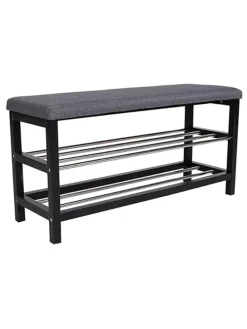 Schuhbank in Dunkelgrau - (B)100 x (H)50 x (T)34 cm