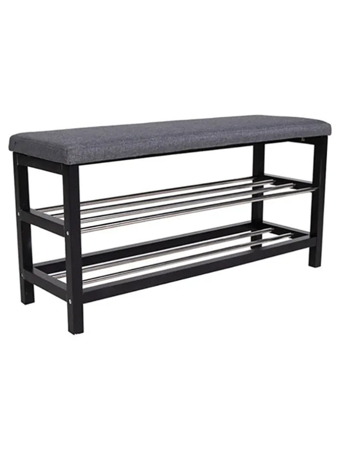 Schuhbank in Dunkelgrau - (B)100 x (H)50 x (T)34 cm