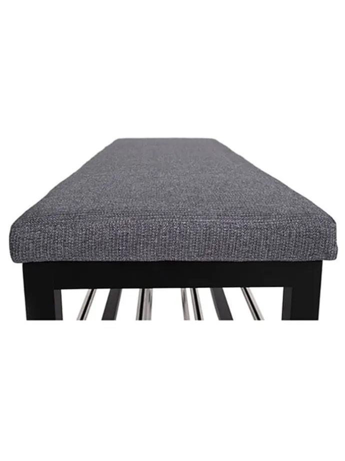 Schuhbank in Dunkelgrau - (B)100 x (H)50 x (T)34 cm