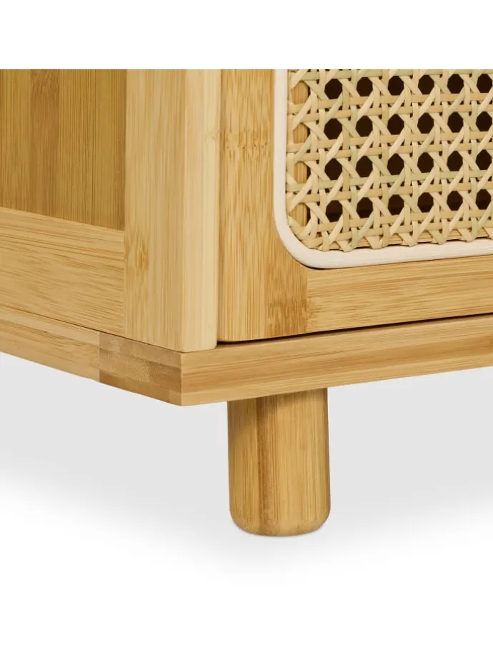 Schuhbank in Natur - (B)90 x (H)45 x (T)37 cm