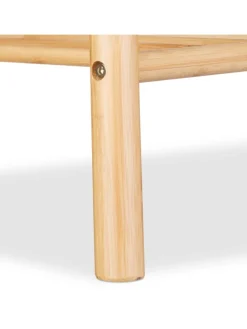 Schuhbank in Natur/Grau