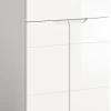 Schuhkommode (B/H/T: 80x97x37 cm) in weiß und weiß Hochglanz