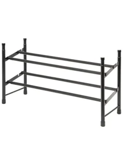 Schuhregal in Schwarz - (B)62 x (H)35 x (T)23 cm