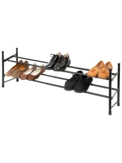 Schuhregal in Schwarz - (B)62 x (H)35 x (T)23 cm