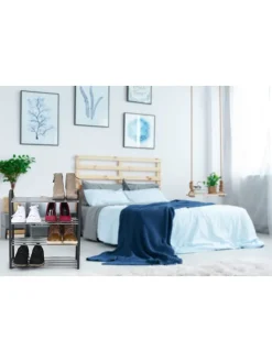 Schuhregal in Schwarz/ Silber - (B)50 x (H)57 x (T)18,5 cm