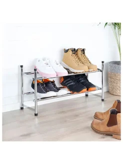 Schuhregal in Silber - (B)117 x (H)23 x (T)36 c m
