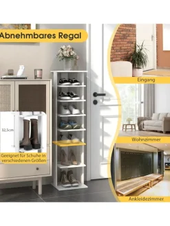 Schuhregal in Weiß