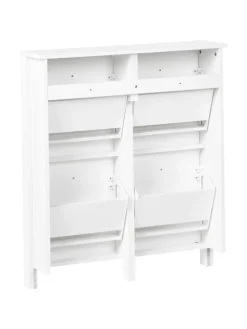 Schuhschrank GIBSON in Weiß - (W) 80 x (H) 90 x (L) 20 cm