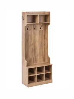 Schuhschrank GINDAGAI in Braun - (W) 70 x (H) 180 x (L) 35 cm