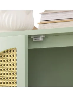 Schuhschrank in Grün - (B)70 x (H)90 x (T)34cm