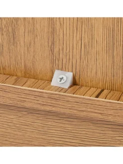 Schuhschrank in Natürlich mit verstellbaren Einlegeböden H99 B90 T35 cm