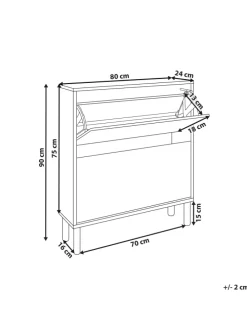 Schuhschrank NORRIS in Braun - (W) 80 x (H) 90 x (L) 24 cm