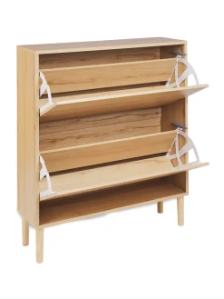 Schuhschrank NORRIS in Braun - (W) 80 x (H) 90 x (L) 24 cm