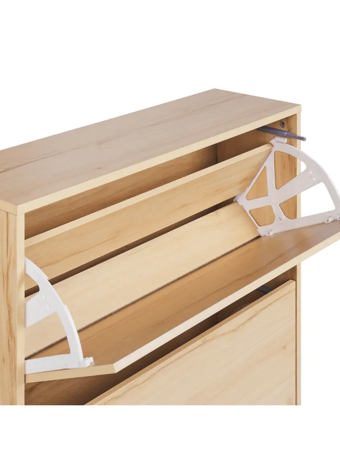 Schuhschrank NORRIS in Braun - (W) 80 x (H) 90 x (L) 24 cm