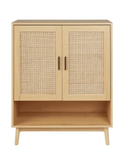 Schuhschrank PEROTE in Braun/Schwarz - (W) 80 x (H) 97 x (L) 35 cm