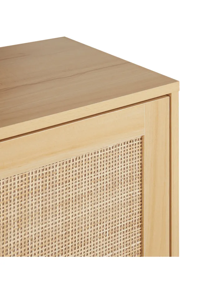 Schuhschrank PEROTE in Braun/Schwarz - (W) 80 x (H) 97 x (L) 35 cm