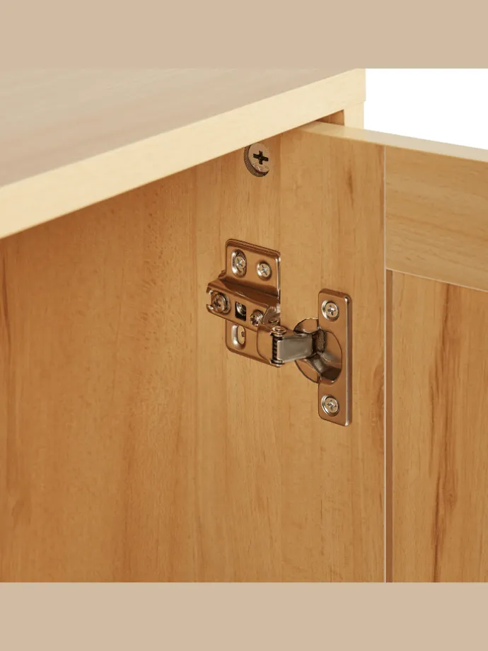 Schuhschrank PEROTE in Braun/Schwarz - (W) 80 x (H) 97 x (L) 35 cm