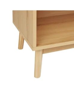 Schuhschrank PEROTE in Braun/Schwarz - (W) 80 x (H) 97 x (L) 35 cm