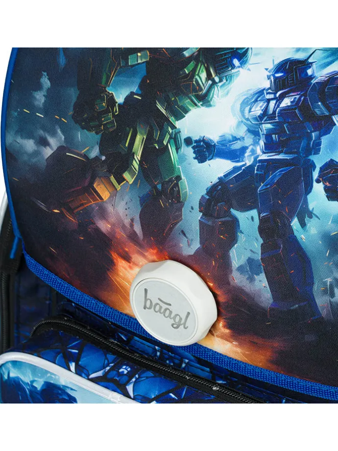 Schulranzen "Ergo Robots" in Schwarz