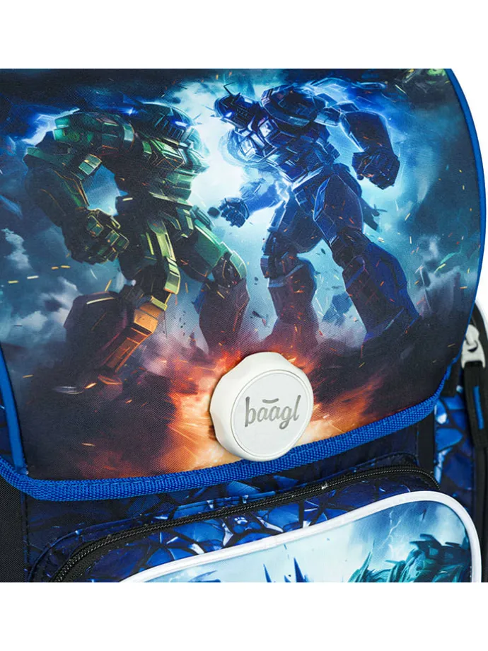 Schulranzen "Ergo Robots" in Schwarz