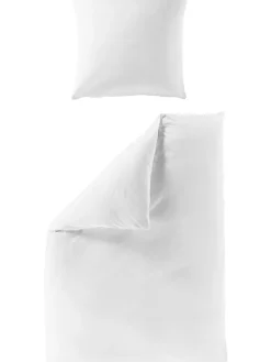 Seersucker-Bettwäsche in Weiß